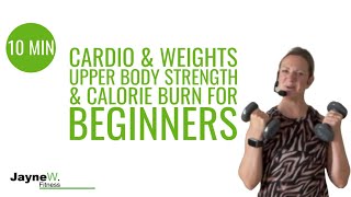 10 MIN EXERCISE SNACK  Cardio amp Weights Circuit for beginners [upl. by Deerc33]