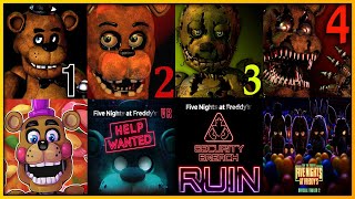 FNAF All Trailers 2014  2023 [upl. by Aileme265]