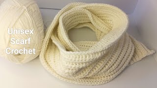 Easy amp Quick Unisex Scarf Crochet  How to Scarf Crochet Only One Row Repeat [upl. by Ludovico782]