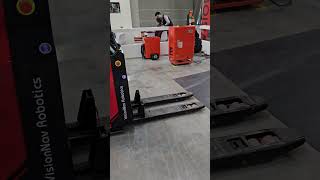 VisionNav at Logimat 2024 showcasing closed pallet forklift AGVAMR logimat2024 [upl. by Gracye]