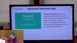 Audiència Pública a 20 de gener de 2024  Pressupost 2024 [upl. by Eniahs]