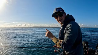 Inflatable Boat Fishing In MASSIVE Feeding Frenzy Cornwall [upl. by Emery]