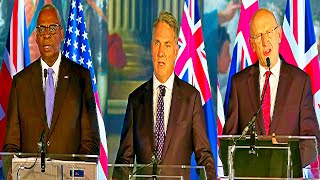 AUKUS Defense Ministerial Press Conference with US UK Australia Leaders [upl. by Press]