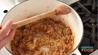 Caramelized Onions  Everyday Food with Sarah Carey [upl. by Auhsuoj]