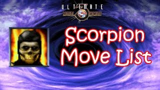 UMK3  Scorpion Move List [upl. by Arais]