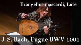 JS Bach FUGUE BWV 1001  Evangelina Mascardi Lute [upl. by Elletse91]