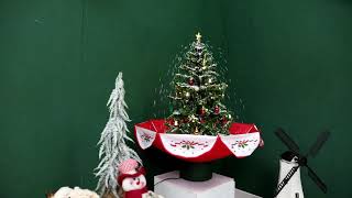 223 Tabletop Snowing Christmas Tree With Umbrella Base [upl. by Sillek]