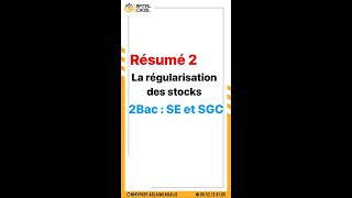 Résumé 2 la régularisation des stocks [upl. by Hudgens]