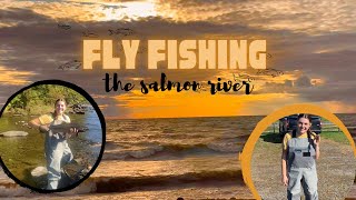 JoEllen fly fishing with Dave Idzi on the Salmon River [upl. by Inna]