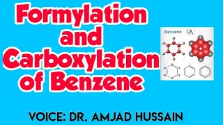 FORMYLATION AND CARBOXYLATION OF BENZENE WITH MECHANISM  Dr Amjad Hussain [upl. by Stanwin]