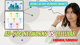 Cellular VS AdHoc Networks  AdHoc Networks VS Cellular in HINDIURDU [upl. by Bulley]