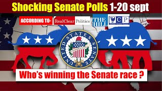 🔥 Shocking Senate Polls 120 Sept RealClear Politics The Hill amp Emerson College Predictions 📊🏛️ [upl. by Disraeli]