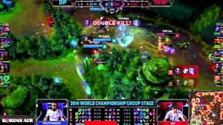 Imp Pentakill During Words  SSW vs DP  LoL World Championships 2014 [upl. by Kassie]