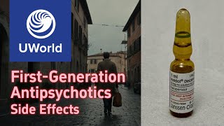 FirstGeneration Antipsychotics Side Effects  UWorld Psychiatry USMLE Step 1 [upl. by Htedirem]