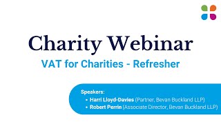 VAT for Charities  Refresher [upl. by Rehtaef]