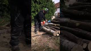 husqvarna holz holzspalten brennholz holzliebe axt sägen [upl. by Eelyah]