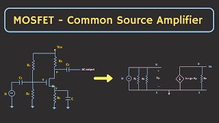 MOSFET Common Source Amplifier  Small Signal Analysis  Voltage Divider Bias [upl. by Carolle]