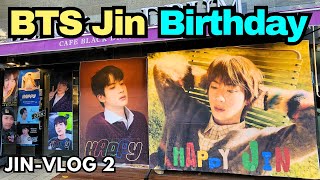 Lets go to BTS Jins birthday cafes in Yongsan 💜 Seoul cafe vlog [upl. by Colton101]