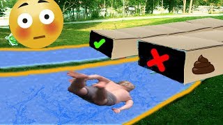 IKKE SKLI IGJENNOM FEIL PAPPTUNNEL Nasty Slip N Slide [upl. by Zednanreh651]