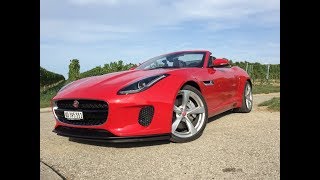 JAGUAR FTYPE 2018 Convertible 2 l Turbo Test amp Review in Geneva [upl. by Naujit]