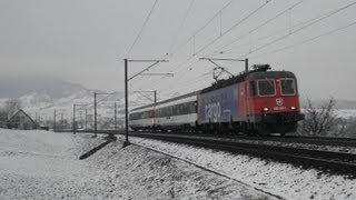 Bahnverkehr in Frick und Basel am 271110  SBB Sonderzüge [upl. by Ramso]