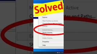 Solved Extend Volume Greyed  techtips pcmaintenance cdrive [upl. by Sikata]