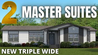 LARGE triple wide with 2 MASTER SUITES Never seen a house like this Mobile Home Tour [upl. by Nita]