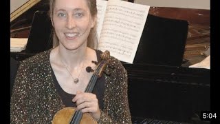 Silvia Crastan plays Mozart Violin Concerto No3 in G Major 2nd mvt [upl. by Reni]