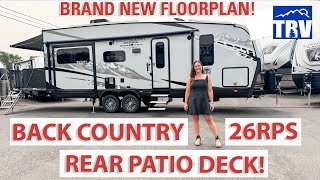 Brand New Travel Trailer wTwo Slides And Rear Patio Deck 2025 Back Country 26RPS by Outdoors RV [upl. by Liponis]