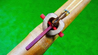 Make a simple slingshot trigger from bamboo use it for defense [upl. by Drape]