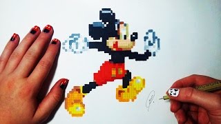 Mickey Mouse Pixel Art  Dessin fr [upl. by Lorenzo501]