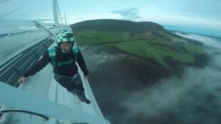 Millau Viaduct BASE jump First Slider Up First Gainer 8th jump [upl. by Nonarb]