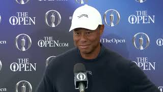 Tiger Woods Friday Falsh Interview 2024 Open Championship Royal Troon [upl. by Gniy]