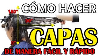 COMO CORTAR CAPAS CON TECNICA FACIL Y RAPIDA Y LUCE HERMOSA EN CUALQUIER EDAD [upl. by Miru880]