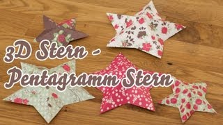 ORIGAMI  Pentragramm Stern  3D Stern [upl. by Einatirb820]