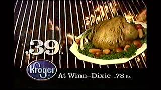 Kroger WinnDixie Price Comparison Commercial 1995 [upl. by Anaed]