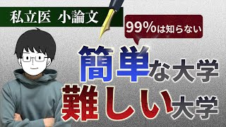 《私立医学部の小論文》 偏差値よりも難易度がない／難易度がある大学！ 過去問をもとに書き方とおすすめの対策もご紹介！【知らないと落ちる】 [upl. by Eiryk]