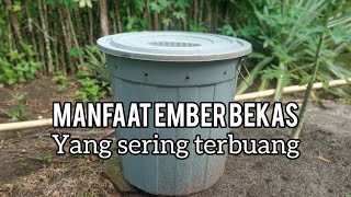 Memanfaat kan ember pecah menjadi komposter sampah organik  ember bekas [upl. by Azitram227]