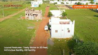 LOW BUDGET RESIDENDIAL amp DTCPRERA APROVEL PLOT FOR SALE MADURAI OTHAKADAI STAR HOUSING 6380056319 [upl. by Enerod]