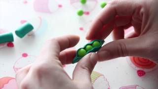 Vidéo tuto  création de bijoux fimo petits Pois [upl. by Ialokin336]