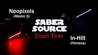 Duel Test Neopixels Master Q vs Inhilt Flextana by Saber Source [upl. by Adniled95]