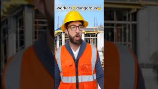 workers👷‍♂️dangerous😨workers work danger failure job construction adamrose funny [upl. by Anitsugua]