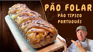 Como fazer o PÃO FOLAR  Pão típico português [upl. by Tabitha91]