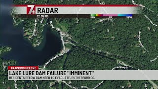 Lake Lure Dam ‘failure imminent’ evacuations ordered [upl. by Crim]