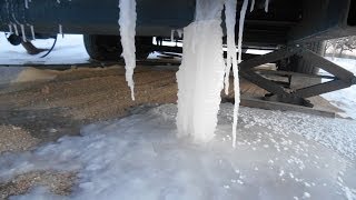 Extreme Cold Destroys RV in Oil BoomTown of Dickinson ND 2014 [upl. by Ynoep891]