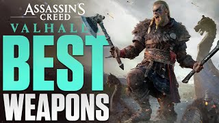 TOP 5 best Weapons in Assassins Creed Valhalla 2023  strongest Swords etc [upl. by Kalie141]