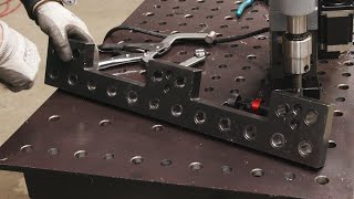 This Tool Helps You Drill Holes In Your Welding Table [upl. by Inwat828]