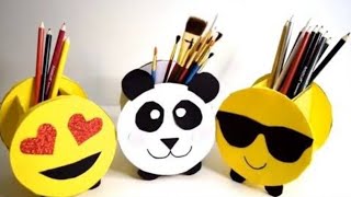 DIY Emoji Pen Holder Diy Emoji Pencil Holder diy penholder diypencilholder craft artandcraft [upl. by Ardiekal]