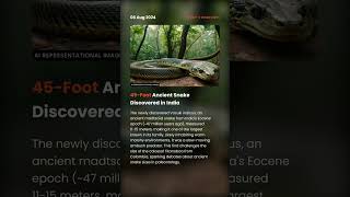 45Foot Ancient Snake Discovered in India GiantSnake AncientDiscovery [upl. by Brunhilda]