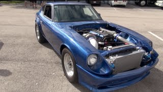 2JZ Powered Datsun 280z battles 830whp Evo IX plus bonus race  TRC Throwback [upl. by Enilorak]